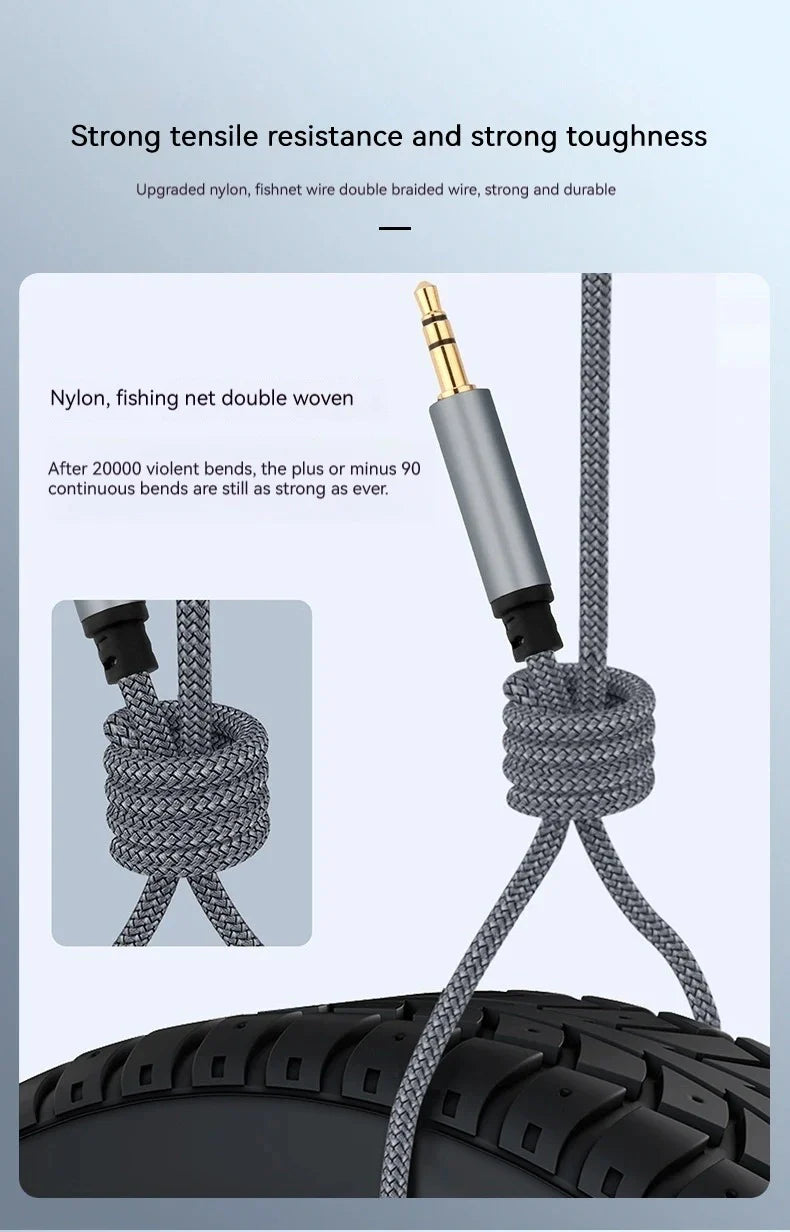 USB to 3.5mm AUX Audio Cable – USB A Male to AUX Jack Adapter for Headphones, Speakers, PC, TV, and Car Stereo