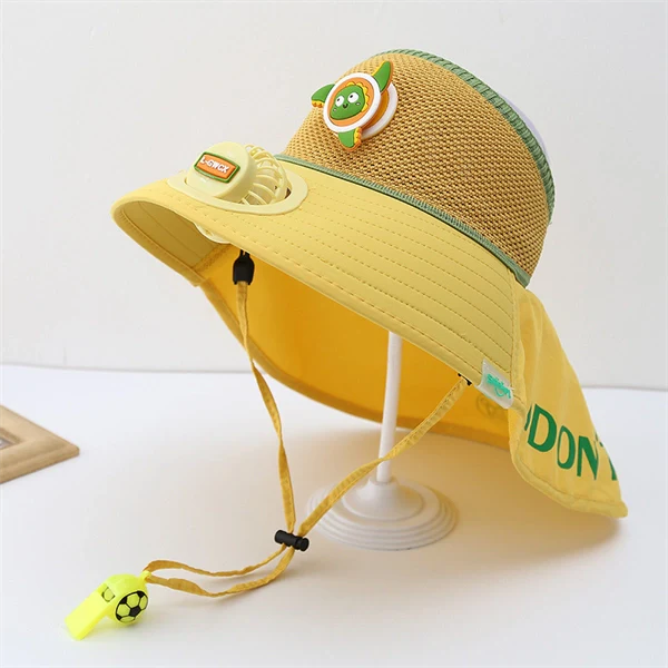 UV Protection Fan Hat for Kids – Summer Visor Cap with Wide Brim for Boys & Girls