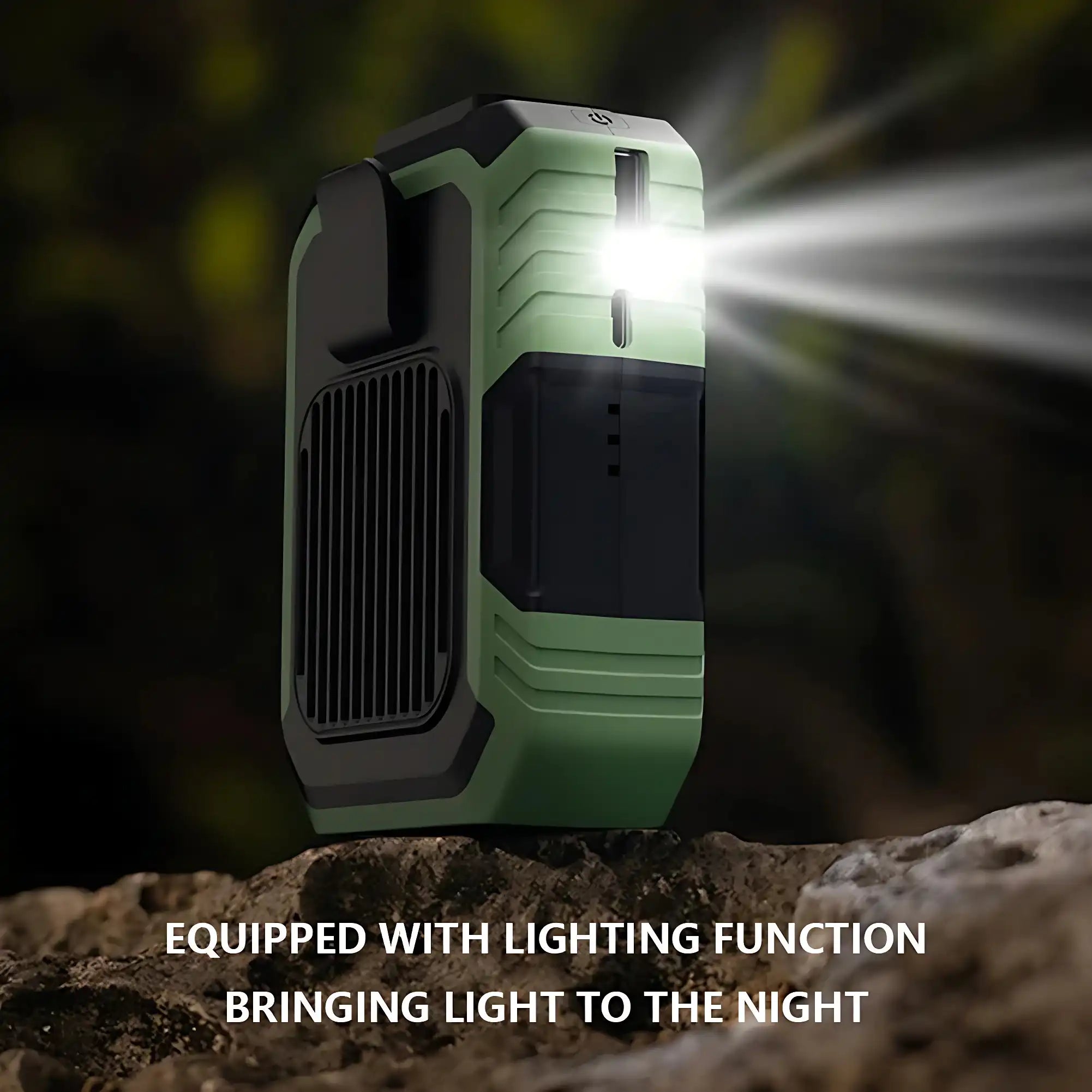 Ultra-Portable Waist Fan - Rechargeable 3-Speed Cooling, Doubles as Power Bank