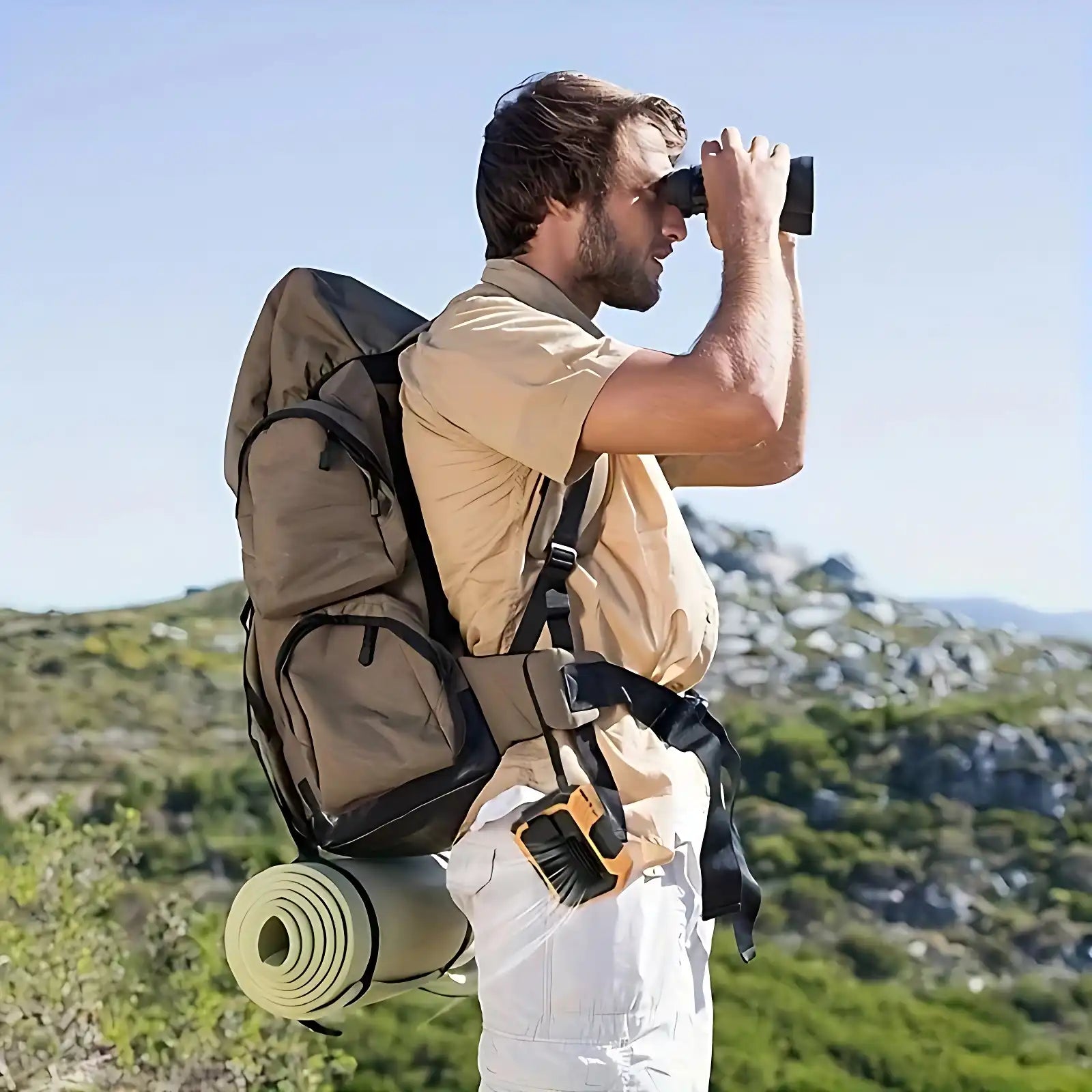 Ultra-Portable Waist Fan - Rechargeable 3-Speed Cooling, Doubles as Power Bank