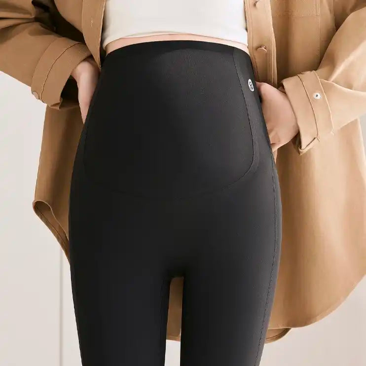 Ultra-Soft Sculpting Maternity Leggings | High Waist Support & Lift (Ankle, 9th Month Fit)