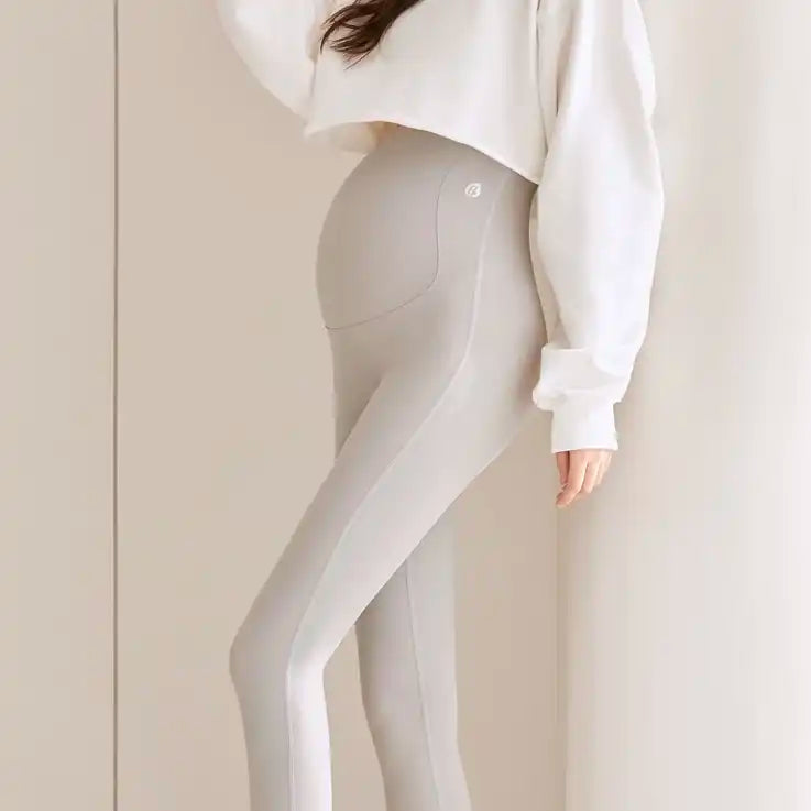 Ultra-Soft Sculpting Maternity Leggings | High Waist Support & Lift (Ankle, 9th Month Fit)