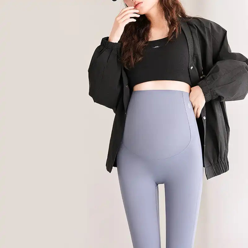Ultra-Soft Sculpting Maternity Leggings | High Waist Support & Lift (Ankle, 9th Month Fit)