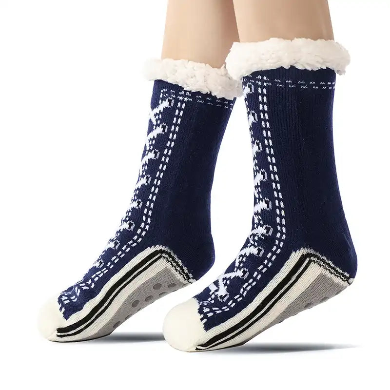 Ultra-Thick Cashmere Slipper Socks Non-Slip Plush Home Socks