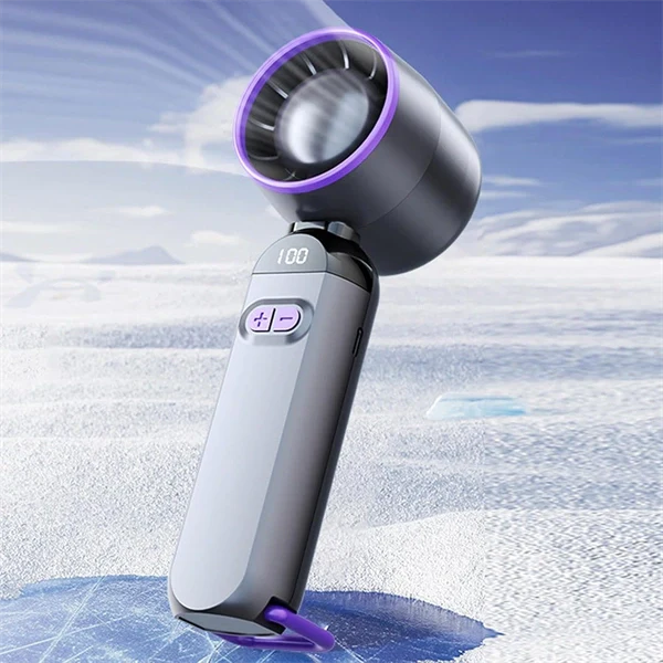 Ultra High-Speed Bladeless Turbo Fan – 100-Speed Adjustable Mini Handheld & Portable USB Desk Fan