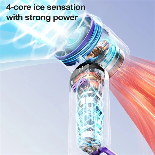 Ultra High-Speed Bladeless Turbo Fan – 100-Speed Adjustable Mini Handheld & Portable USB Desk Fan