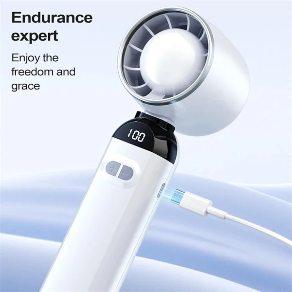 Ultra High-Speed Bladeless Turbo Fan – 100-Speed Adjustable Mini Handheld & Portable USB Desk Fan