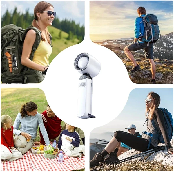 Ultra High-Speed Bladeless Turbo Fan – 100-Speed Adjustable Mini Handheld & Portable USB Desk Fan