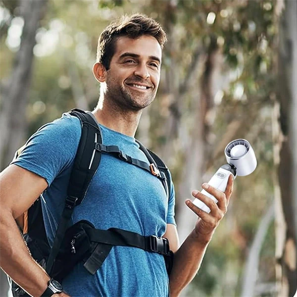 Ultra High-Speed Bladeless Turbo Fan – 100-Speed Adjustable Mini Handheld & Portable USB Desk Fan