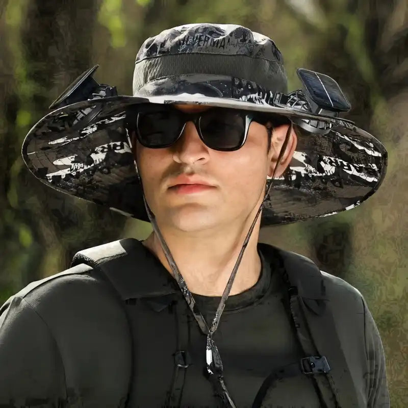 Ultralight Solar Fan Outdoor Hat for Camping, Hiking, Cycling, Best Father’s Day Gift for Dad or Husband