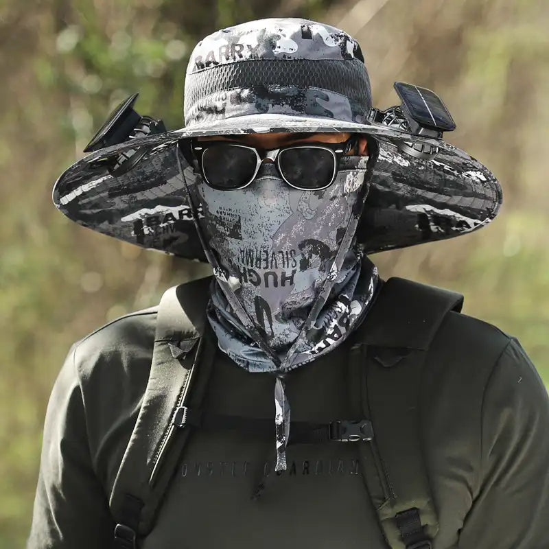 Ultralight Solar Fan Outdoor Hat for Camping, Hiking, Cycling, Best Father’s Day Gift for Dad or Husband