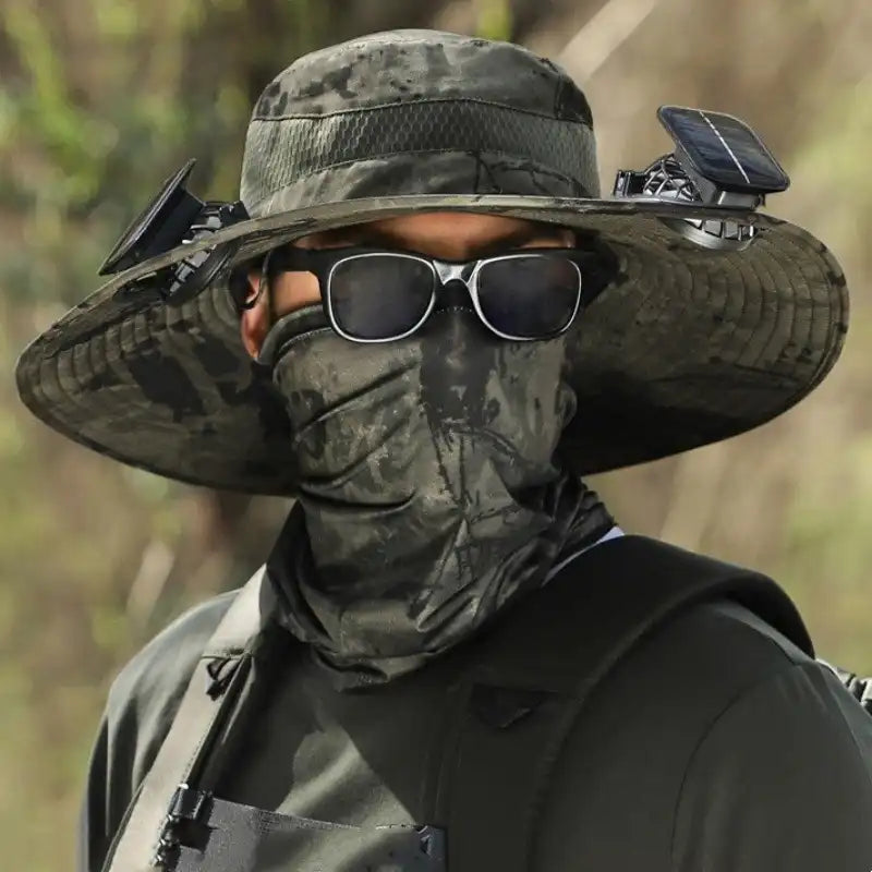 Ultralight Solar Fan Outdoor Hat for Camping, Hiking, Cycling, Best Father’s Day Gift for Dad or Husband