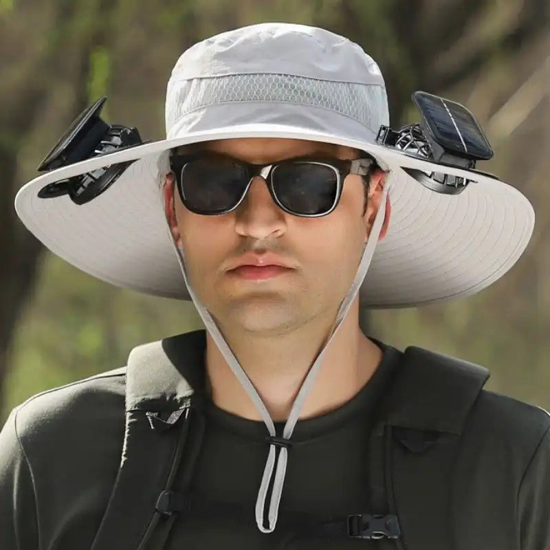 Ultralight Solar Fan Outdoor Hat for Camping, Hiking, Cycling, Best Father’s Day Gift for Dad or Husband