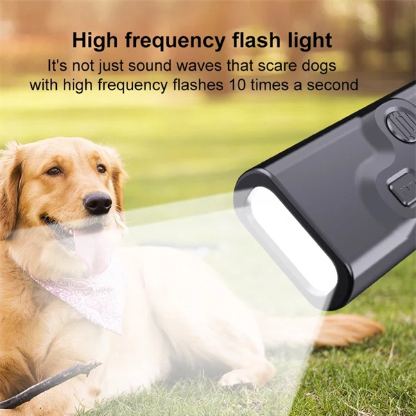Ultrasonic Dog Bark Control – Dual Head Bark Deterrent with High-Frequency Flashlight | Long-Lasting, Safe & Effective