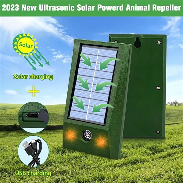 Ultrasonic Mice Repeller Outdoor LED Red and White Flashing Bird Repeller Ultrasonic Dog Repeller Cat Repeller