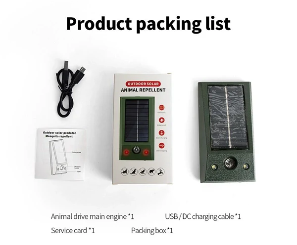 Ultrasonic Mice Repeller Outdoor LED Red and White Flashing Bird Repeller Ultrasonic Dog Repeller Cat Repeller