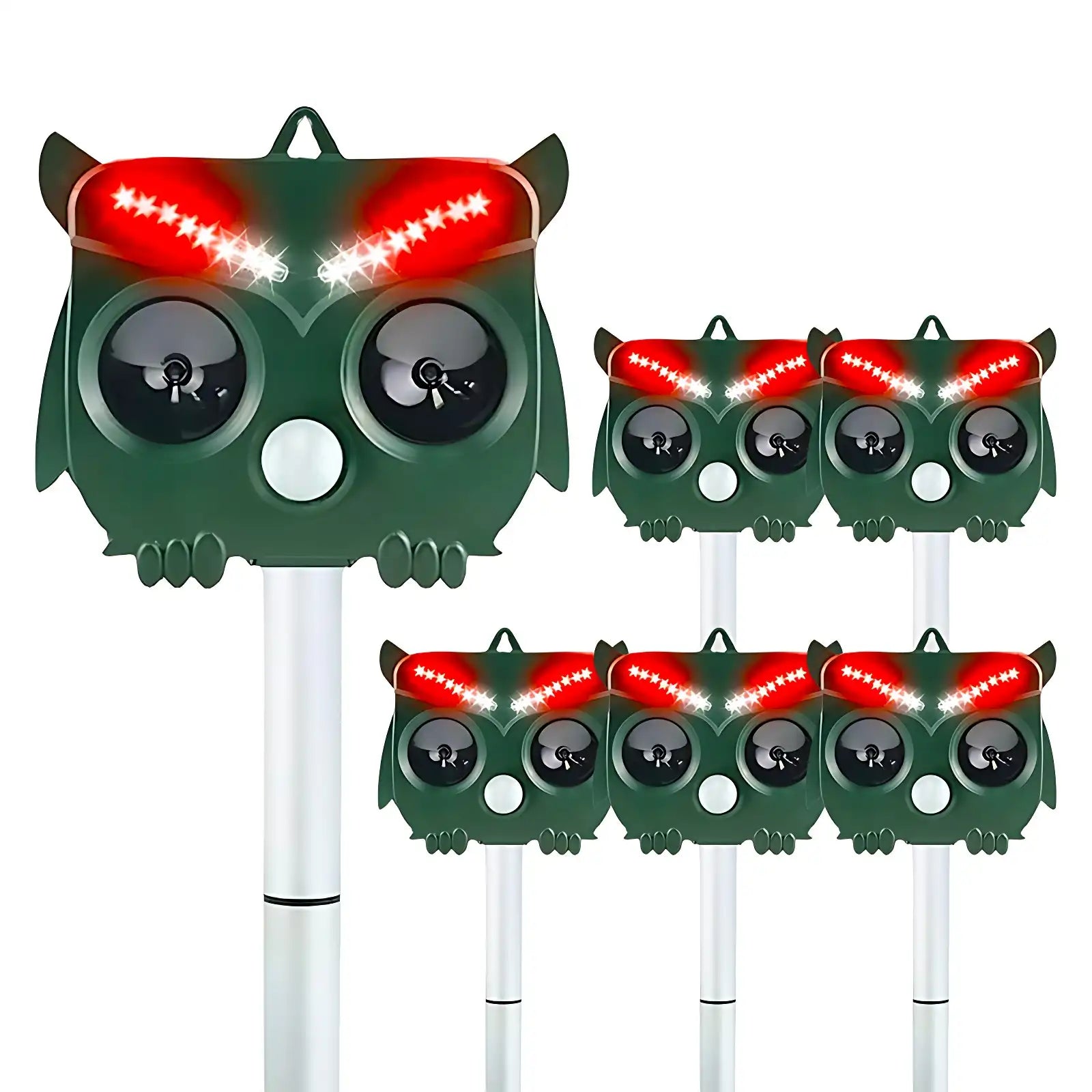 Ultrasonic Solar-Powered Pest Repeller, Waterproof Animal Deterrent for Bears, Wild Boars, Cats, Stray Dogs, Rodents, Crows, Protects Birds & Wildlife