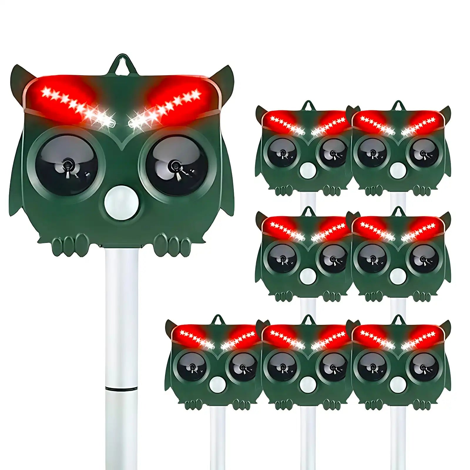 Ultrasonic Solar-Powered Pest Repeller, Waterproof Animal Deterrent for Bears, Wild Boars, Cats, Stray Dogs, Rodents, Crows, Protects Birds & Wildlife