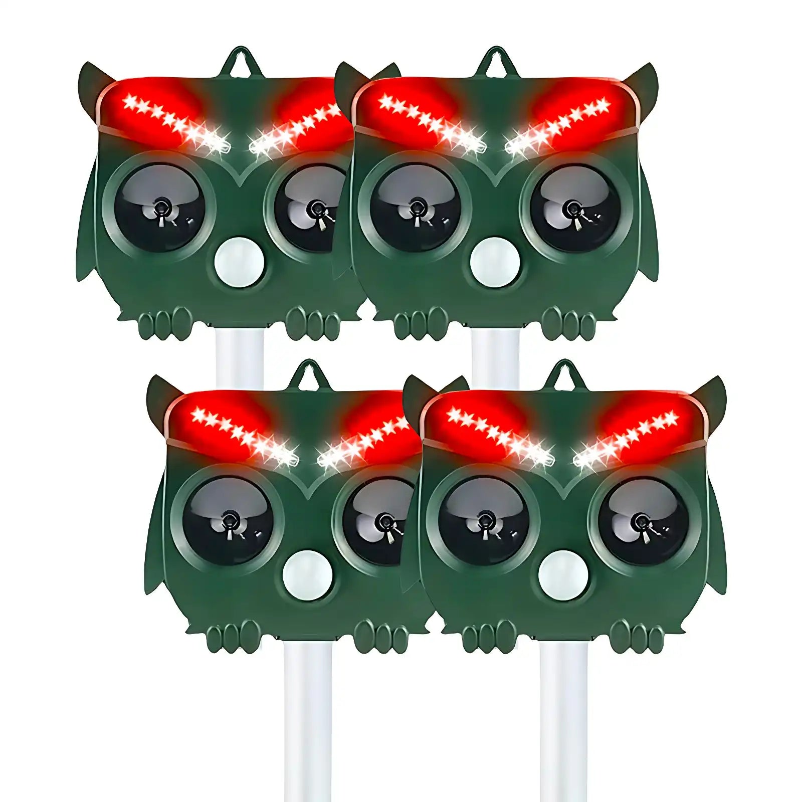 Ultrasonic Solar-Powered Pest Repeller, Waterproof Animal Deterrent for Bears, Wild Boars, Cats, Stray Dogs, Rodents, Crows, Protects Birds & Wildlife