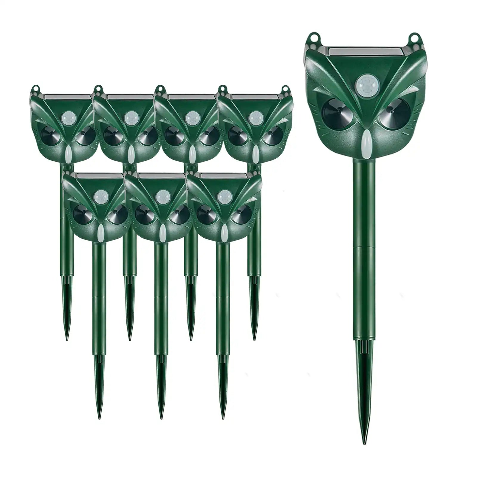 Ultrasonic Solar Yard Animal Repeller with Motion Sensor and Flash Light - For Rodents Squirrel Dogs