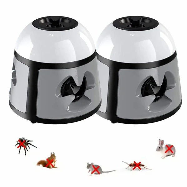 360° Ultrasonic Rodent Repeller – 4-Mode Mouse & Rat Deterrent with Flashing Lights & Alarm, Indoor Pest Control for Mice, Cockroaches, Ants, Spiders