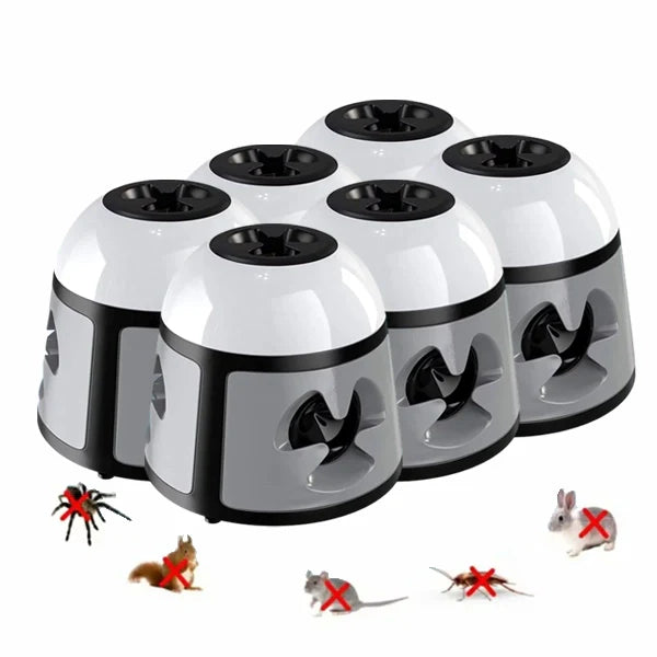 360° Ultrasonic Rodent Repeller – 4-Mode Mouse & Rat Deterrent with Flashing Lights & Alarm, Indoor Pest Control for Mice, Cockroaches, Ants, Spiders