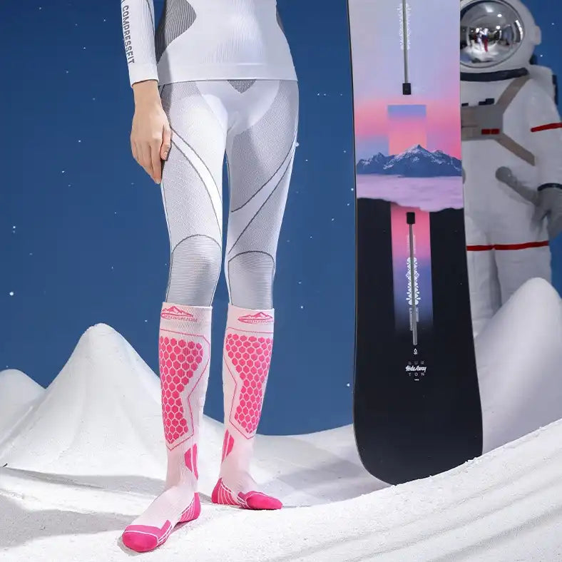 Unisex Anti-Sprain Long Wool Ski Socks