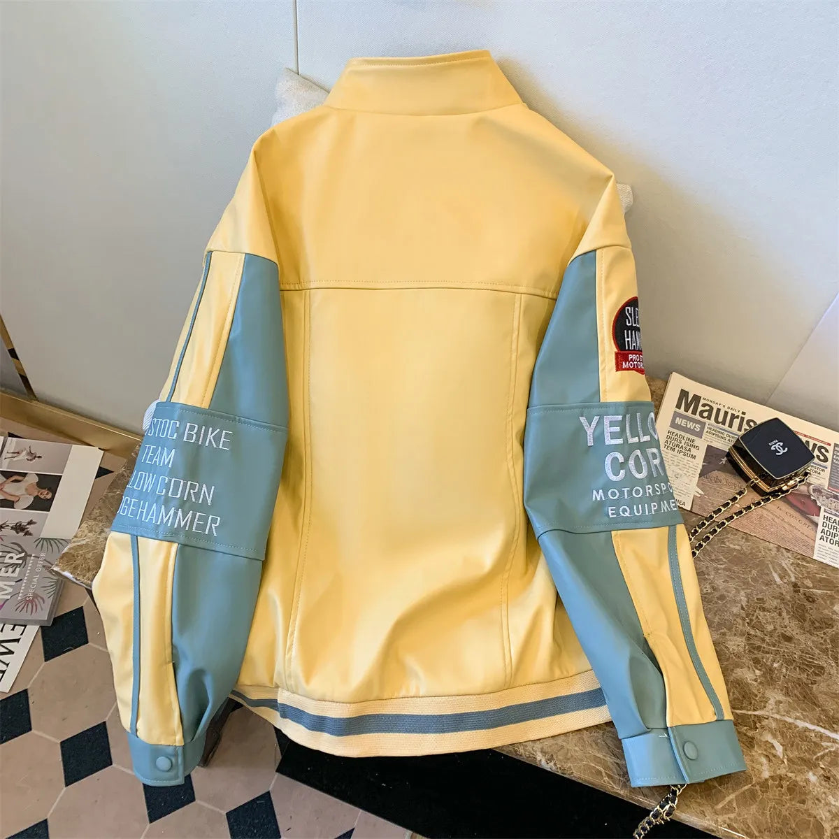 Unisex Embroidered Racing Jacket | Oversized Moto Style