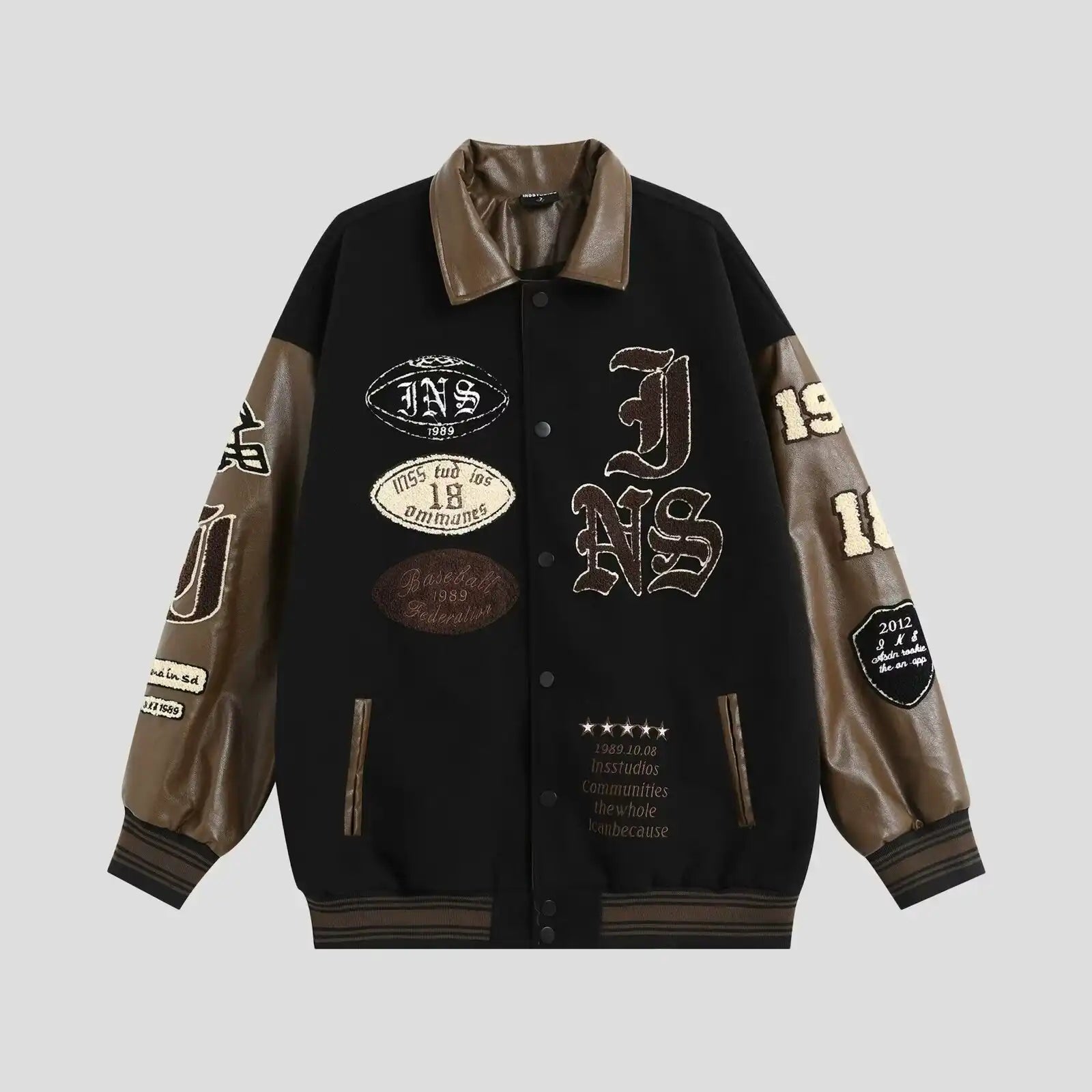 Unisex Embroidered Racing Jacket | Oversized Moto Style