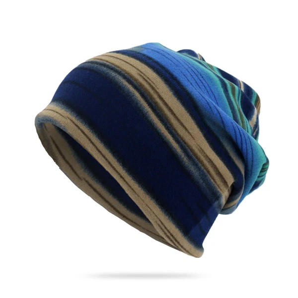 Unisex Multicolor Slouch Beanie – Warm Knit Skull Cap for Winter Sports & Street Style