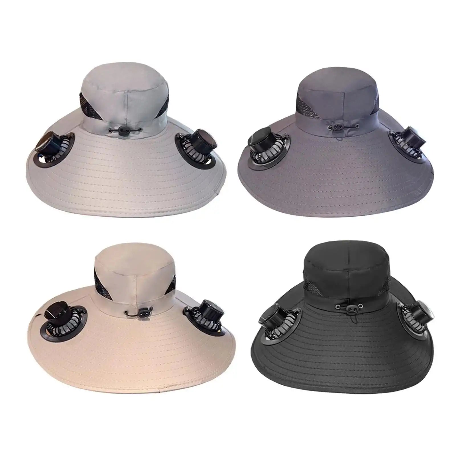 Unisex Solar Fan Hat - Outdoor Sun Protection Rechargeable Fishing Hat