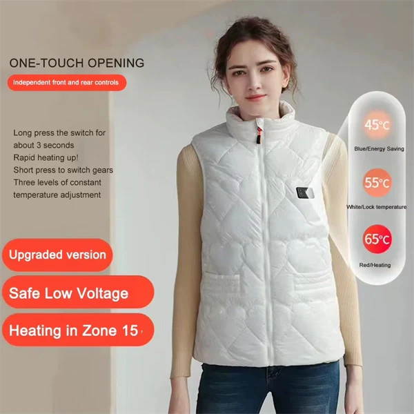 Women's 15 Heat Zones USB Heated Vest