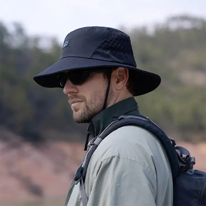 Unisex Wide Brim Bucket Hat - UV Protection, Breathable for Summer, Fishing, Hiking, Beach