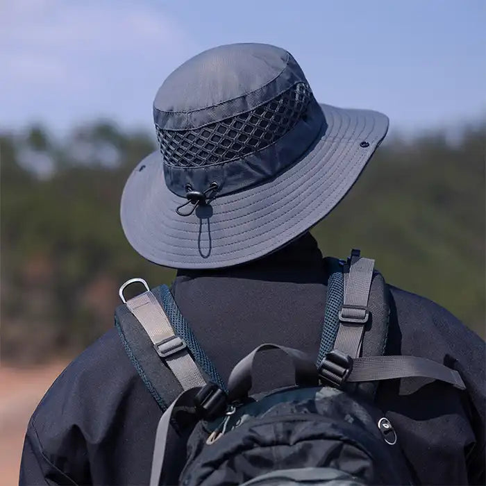 Unisex Wide Brim Bucket Hat - UV Protection, Breathable for Summer, Fishing, Hiking, Beach