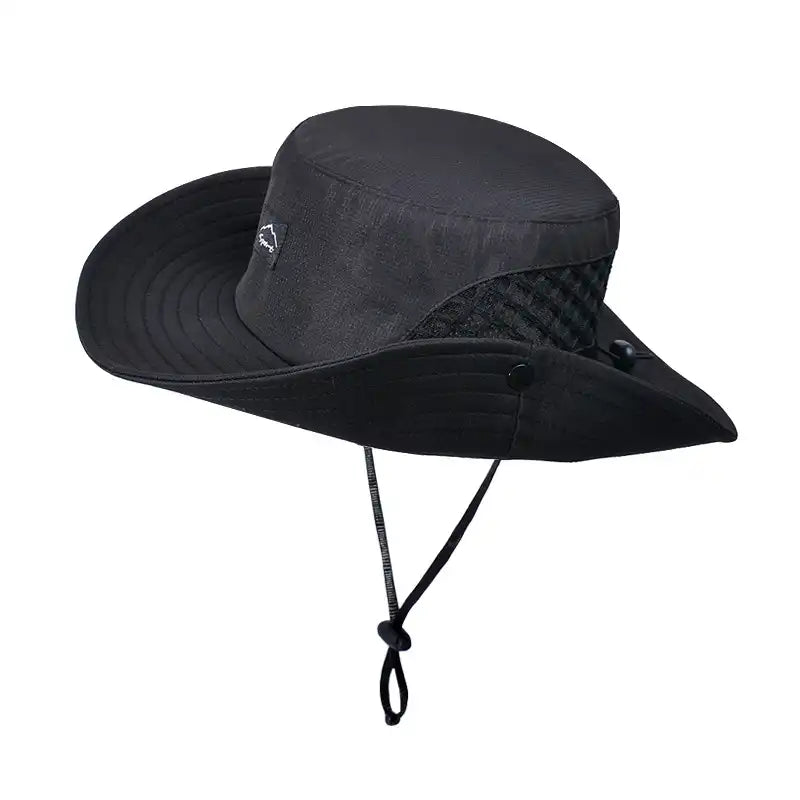 Unisex Wide Brim Bucket Hat - UV Protection, Breathable for Summer, Fishing, Hiking, Beach