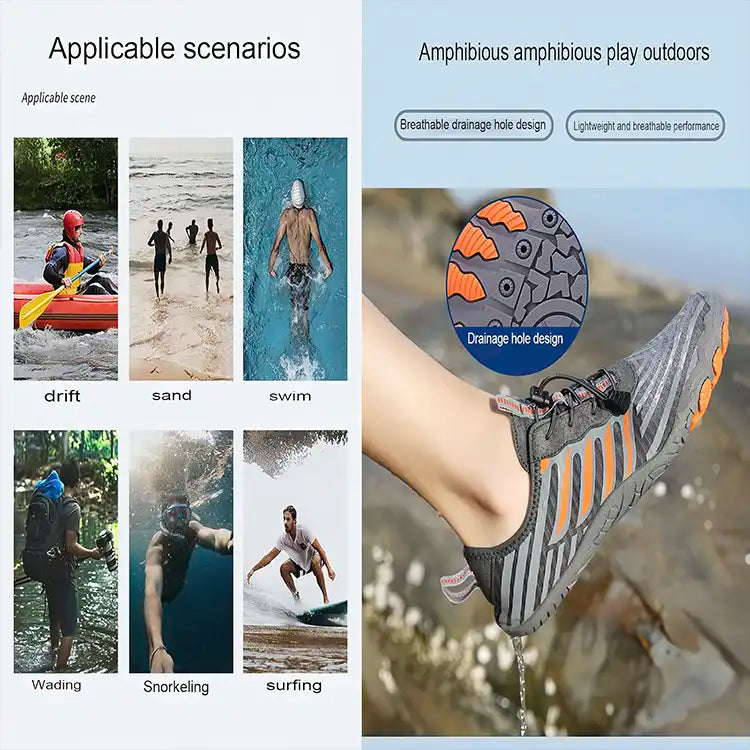 Unisex Lightweight Water Shoes for Beach & Running | Non-Slip Quick-Dry Aqua Socks