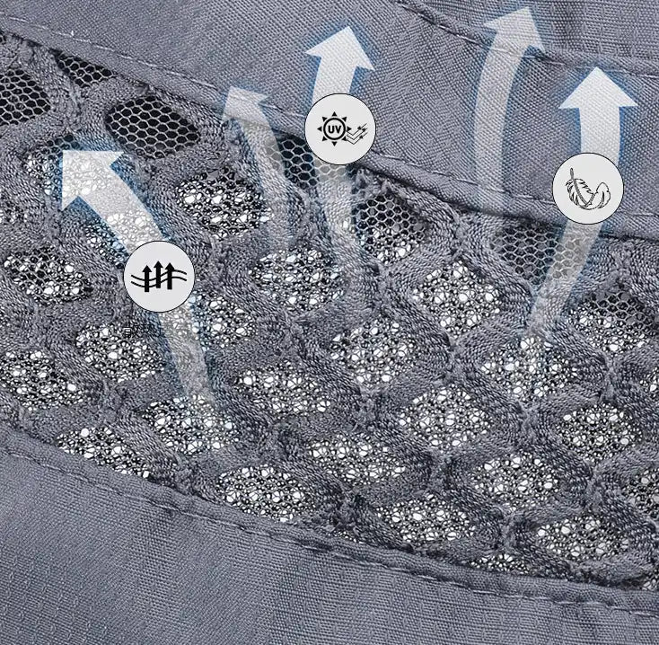 Unisex Wide Brim Bucket Hat - UV Protection, Breathable for Summer, Fishing, Hiking, Beach