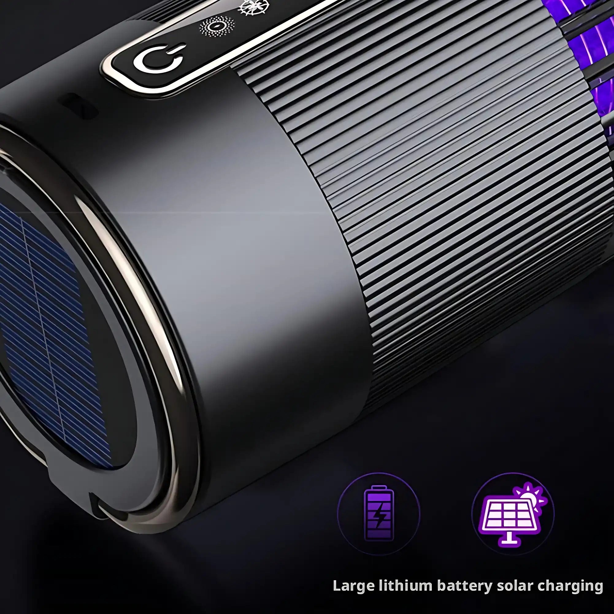 Upgraded LED UV Mosquito Insect Trap - Solar Electric Fly Zapper for Yard/Camping/Home