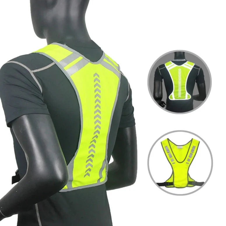 Outdoor Sports Running Cycling Reflective Vest with Pocket High Visibility Safety Vest