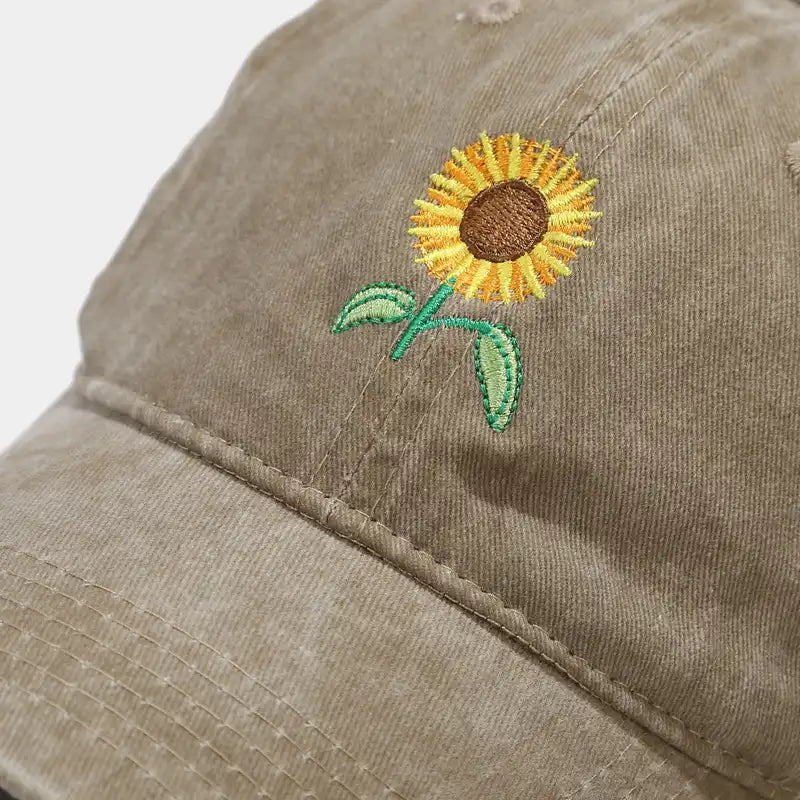 Vintage Sunflower Baseball Cap