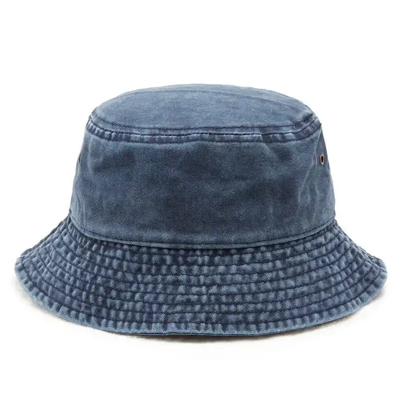 Washed Denim Bucket Hat for Men and Women