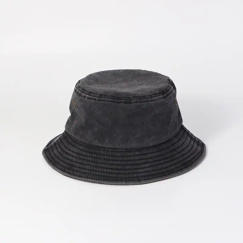 Washed Denim Bucket Hat for Men and Women