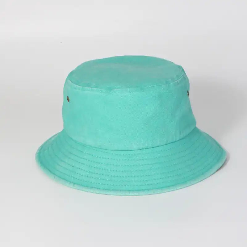 Washed Denim Bucket Hat for Men and Women