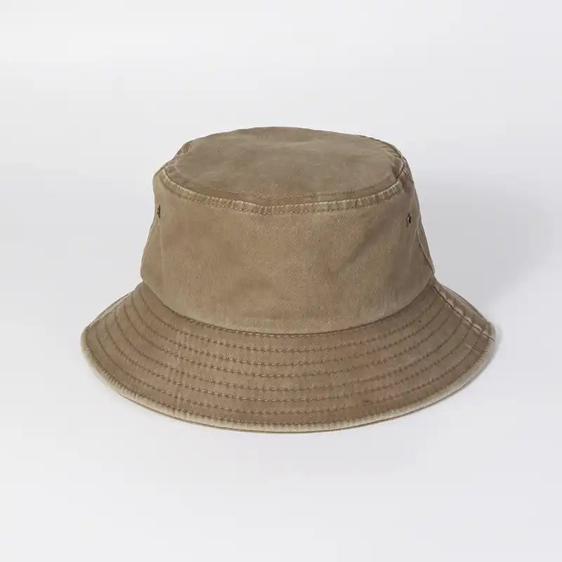 Washed Denim Bucket Hat for Men and Women