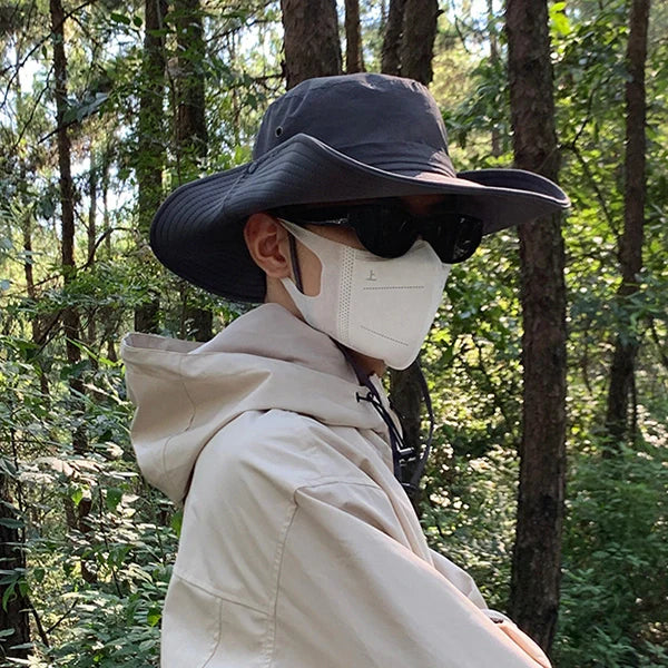 Waterproof Outdoor Sun Hat for Women – Quick-Dry Nylon Bucket Hat with Cowboy Style for Hiking, Camping & Summer Adventures