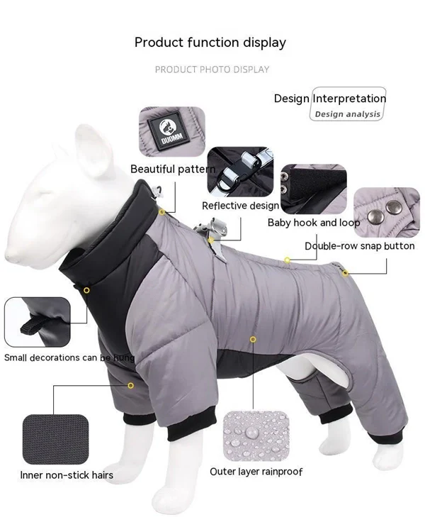 Waterproof Winter Dog Jacket – Cozy & Warm for Small & Medium Dogs