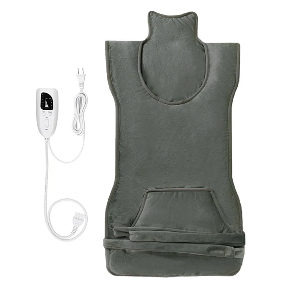 Weighted Heating Pad for Neck and Shoulders – Electric Heat Wrap with 6 Heat Settings & Auto Shut-Off