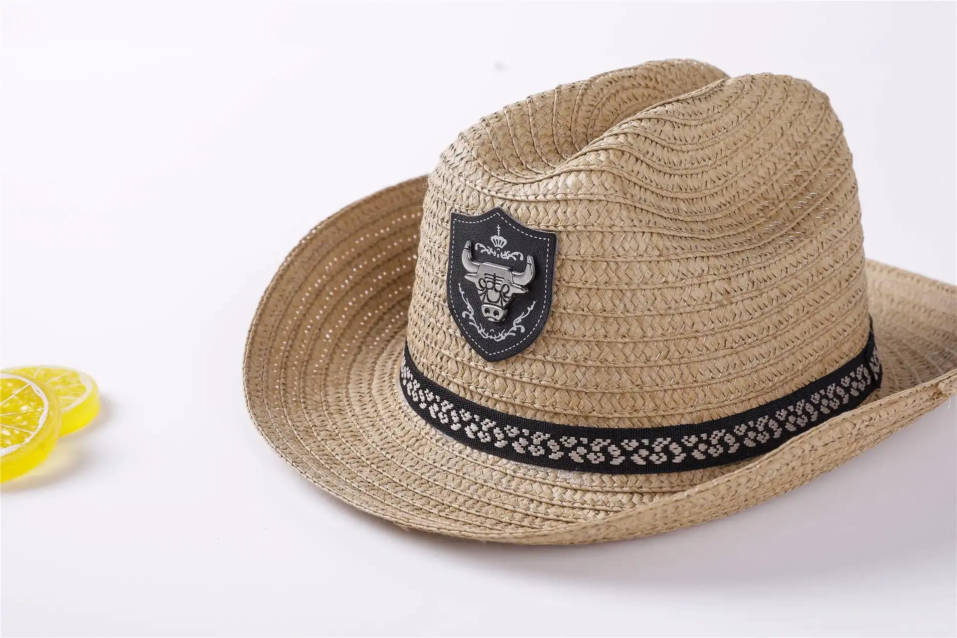 Summer Sun-Protective Beach Straw Cowboy Hat for Adults