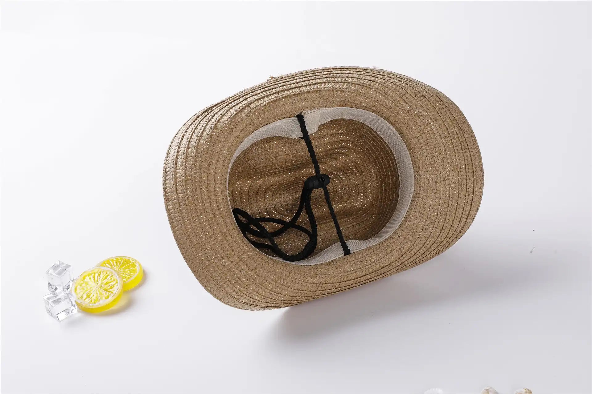Summer Sun-Protective Beach Straw Cowboy Hat for Adults