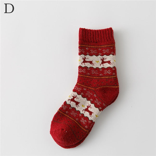 Winter Women Men Socks Christmas Gift Sock Cute Wool 3D Ladies Female Thermal Thicken Warm Happy Funny Sock New Year 2021